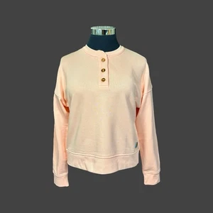 Carhartt Damen Loosefit Peach Color French Terry Henley Sweatshirt Gr. S (4-6) - Bild 1 von 16