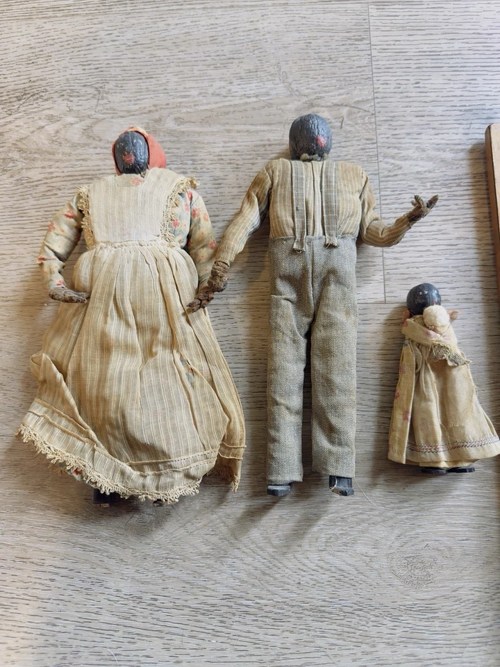 Vintage Original African American Folk Art Dolls Family Early 1900s Rare - Image 1 of 4