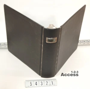 Vintage Wilson Johns 344-44L Metal Hinge 3 ring Binder Vtg Black 2'' c - Picture 1 of 12