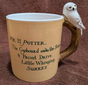 Harry Potter Hedwig Eule Keramiktasse Umschlag Design, 3D Eulenhenkel, Neu, LESEN - Bild 1 von 15