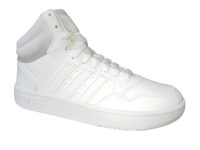 Scarpe basket Adidas hoops 3.0 mid K Ragazzo in Pelle bianco - Immagine 1 di 4