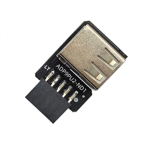 USB2.0 9Pin to USB2.0 TypeA Female Socket Adapter Front Panel Header Connector - Zdjęcie 1 z 18