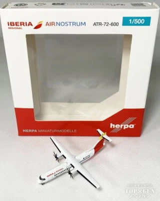 Herpa Wings ATR-72-600 Iberia Air Nostrum 9H-NCD 1/500 modello pressofuso - Immagine 1 di 4