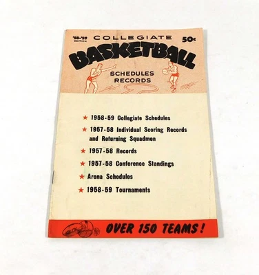 1958-59 Collegiate Basketball Schedules & Records Book - Image 1 of 2