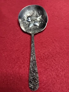 Sterling Silver Bon BonSpoon Repousse S Kirk & Son 5.25 in Long Weight 27.2grams - Picture 1 of 6