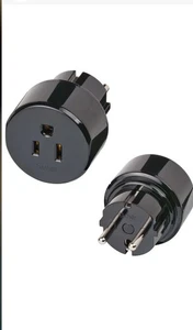Travel Adapter American 3 Pin To Schuko 2 Pin - Picture 1 of 3