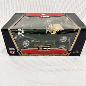 BURAGO cod 3006 Jaguar SS 100- 1937 - 1:18 Scale - Green Open Box - Picture 1 of 6