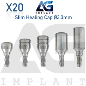 20 accesorios delgados tapa curativa Ø3,0 mm prótesis dental hexagonal plataforma de 2,0 mm - Imagen 1 de 5