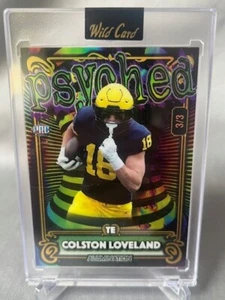 2024 Wild Card Alumination Just Hits COLSTON LOVELAND Psyched /3 BEARS MICHIGAN - Imagen 1 de 3