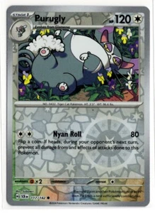 Pokemon Stellar Crown Reverse Holo 117/142 Purugly - Picture 1 of 2