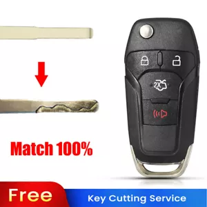 BLADE CUT by PHOTO Remote Key Shell For FORD Fusion 2013 2014 2015 2016 4 Button - Imagen 1 de 6