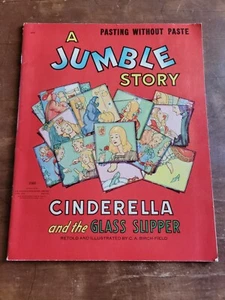 Cinderella & Glass Slipper Jumble Story 1940 Pasting w/o Paste Childrens Book - Picture 1 of 10