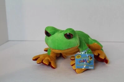 Ganz Webkinz Green Tree Frog HM109 Plush With Sealed Code Big Eye Bright - Image 1 of 4