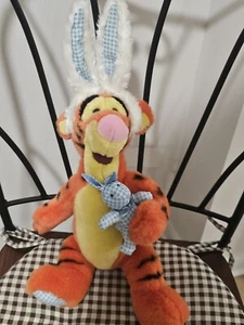 DISNEY STORE Winnie the Pooh Tigger the Tiger Plush Soft Toy. Easter Bunny Ears - Picture 1 of 8