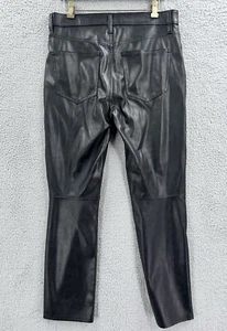 Gap Jeans Black Women’s Size 12 / 31 Vintage Slim High Rise Faux Leather - Picture 1 of 8