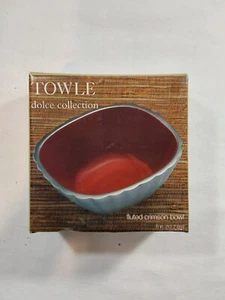 TOWLE Argentieri Collezione Dolce Ciotola Cremisi Quadrata Alluminio Scanalato 5 Pollici - Foto 1 di 24