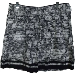 Ann Taylor LOFT Size 6 Black & White Mini Skirt women's zebra animal print - Picture 1 of 3