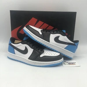 Nike Air Jordan 1 Retro Low OG Black Dark Powder Blue UNC CZ0790-104 Size 5 - Picture 1 of 10