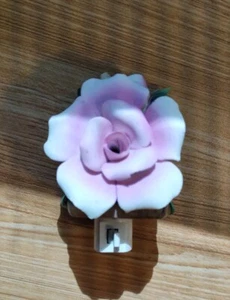 Magnolia Flower Plug In Nightlight Orchid Flowers of Light Ceramic Floral - Picture 1 of 9