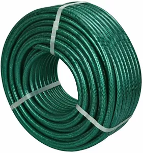 More details for 30m 50m 75m 100m garden hose pipe reinforced braided pvc watering hosepipe reel