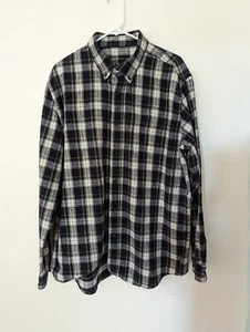 Herren L L Bean Button Down Tartan grün kariert Flanellhemd ExLarge Cabincore - Bild 1 von 10