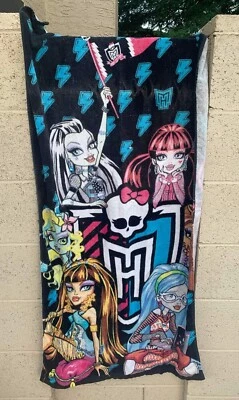 Toalla de playa Monster High Total Recharge 27" x 54" 100 % algodón *2014* Foto 1 de 4