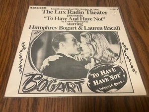 Humphrey Bogart & Lauren Bacall -To Have And Have Not-NEW Sealed - Bild 1 von 2