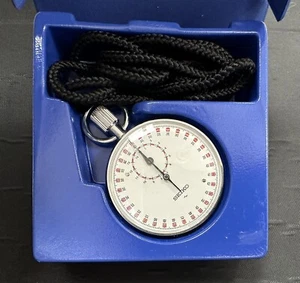 SEIKO Stopwatch 88-5051 Mechanical Hand Winding 70s Vintage With Case and Strap - Picture 1 of 5