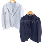 UNIQLO INES DE LA FRESSANGE Cotton Linen Jacket S-XXL Light Gray/Navy 467118 NWT