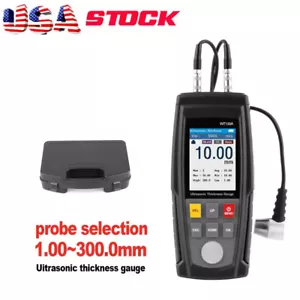 Digital Ultrasonic Thickness Gauge Meter Tester 1.0-300mm Tool for Metal Glass - Picture 1 of 12