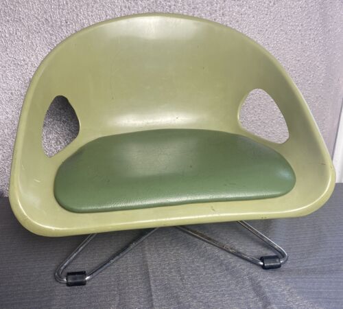 Vintage MID-CENTURY Modern COSCO Green BOOSTER SEAT Child’s ATOMIC Toddler CHAIR