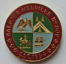 MASONIC TOKEN - SCOTTISH - BALFOUR MELVILLE - LODGE 809 - ENAMEL