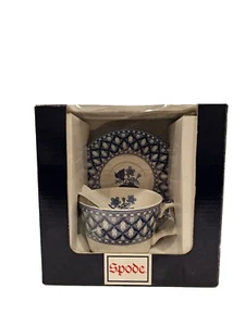 SPODE Blue Italian Collection Geranium - Teetasse & Untertasse Set Neu im Karton - Bild 1 von 4
