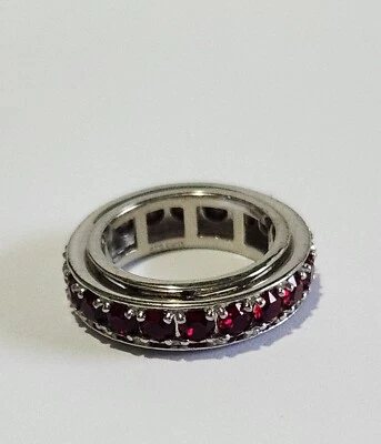 Banda giratoria de cristal color Siam - talla 8 Foto 1 de 2