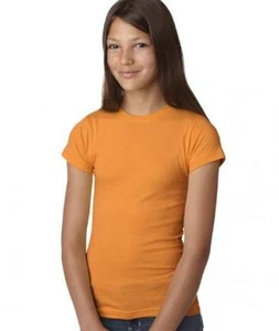 Girls' Fine Jersey Longer Length T-Shirt (Papaya) (X-Large) - Picture 1 of 1