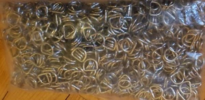 Metal D Ring 11x1,9mm shoes, leather, crafs nickel col.1000pcs/bag - Picture 1 of 2