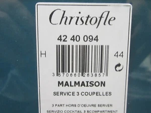 NEW CHRISTOFLE MALMAISON SILVER PLATED 3-BOWL SERVER #4240094 BRAND NIB F/SH - Picture 1 of 1