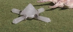 Clear Quartz Carved Gemstone Pyramid Generator (B5) - Picture 1 of 3