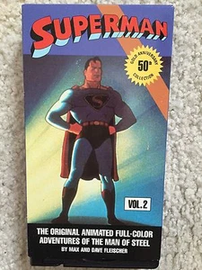 TWO SUPERMAN GOLD 50TH ANNIVERSARY COLLECTION VHS TAPE MOVIES VOL 2-3 ANIMATED - Picture 1 of 5