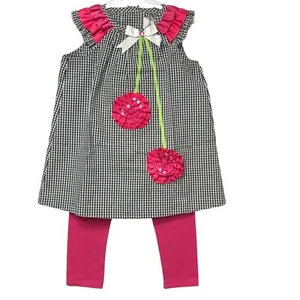 RARE EDITION girls 2 PCS SET OUTFIT DRESS & BOTTOM SIZE 5 NEW WITH TAG - Picture 1 of 10