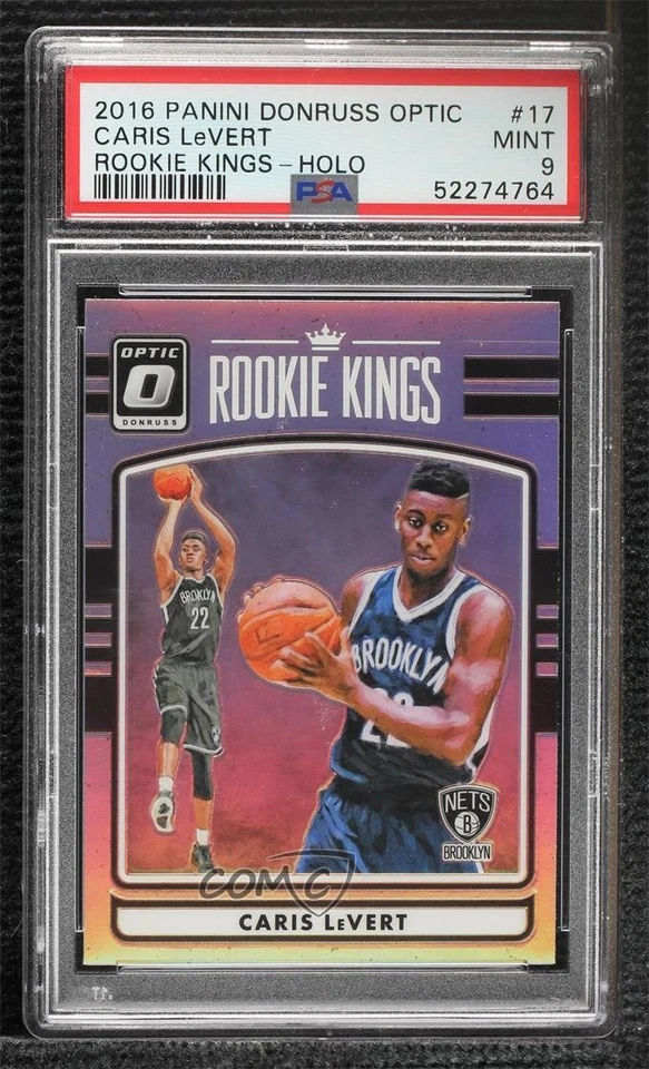 2016 Donruss Optic Rookie Kings Holo Silver Prizm Caris LeVert #17 PSA 9 MINT RC - Image 1 of 2