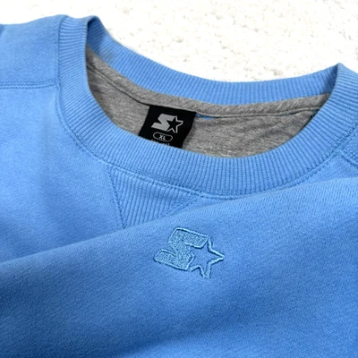 Sudadera De Colección Años 90 Starter Hombres XL (46-48) Azul Forrada de Vellón Logo Bordado Foto 1 de 4