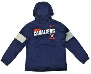 Nike Pullover Ragazzo Felpa con Cappuccio Virginia Cavaliers Blu Therma Football Navy Medium - Foto 1 di 5
