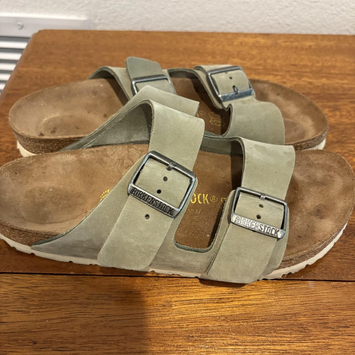 BIRKENSTOCK グレーグリーン ミュール 37 Birkenstock Birki Air 2.0 Clogs Mules Slippers PU Work
