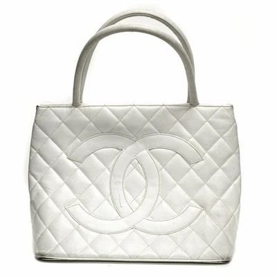 Bolso Chanel Reedición A01804 Caviar Oro Blanco Herrajes con Bolsa para el Polvo #KN676 Foto 1 de 4