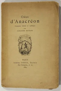 ANACREON - Odes - Traduction par Alexandre Machard 1884 - 1/200 - Picture 1 of 1