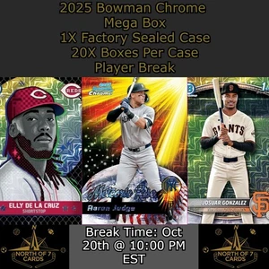 Jacob deGrom - 2025 Bowman Chrome Mega - 1X Case 20X Box Player BREAK #3 - Picture 1 of 3