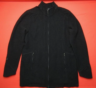 Ibex Full-Zip Wool Sweater Black Womens XL - Image 1 of 4