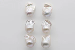 13-16mm Baroque Pearl Undrilled Loose Pair with High Luster Front and Back, for - Picture 1 of 5