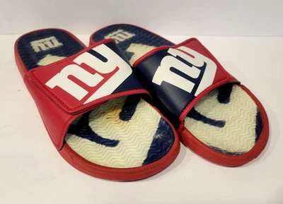 Sandalias Chanclas New York Giants Colorblock Logo Grande Gel Slide Talla Grande 11-12 Foto 1 de 4
